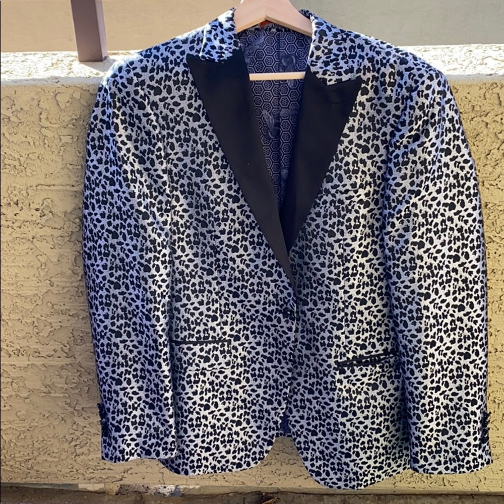 Leopard print blazer unisex
